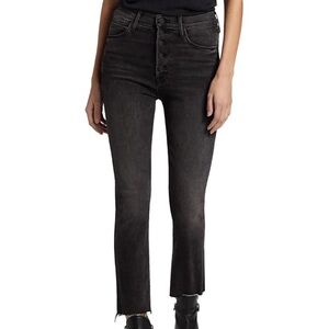 MOTHER Denim The Pixie Dazzler Ankle Fray Jean in Night Shadow. Size 25.